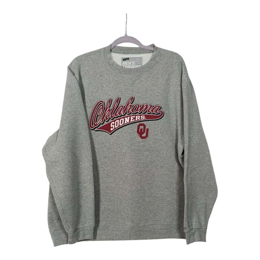 Soffe Men's Training Oklahoma Sooners Grey Pullover Sweatshirt Size XXL Football - Picture 1 of 8